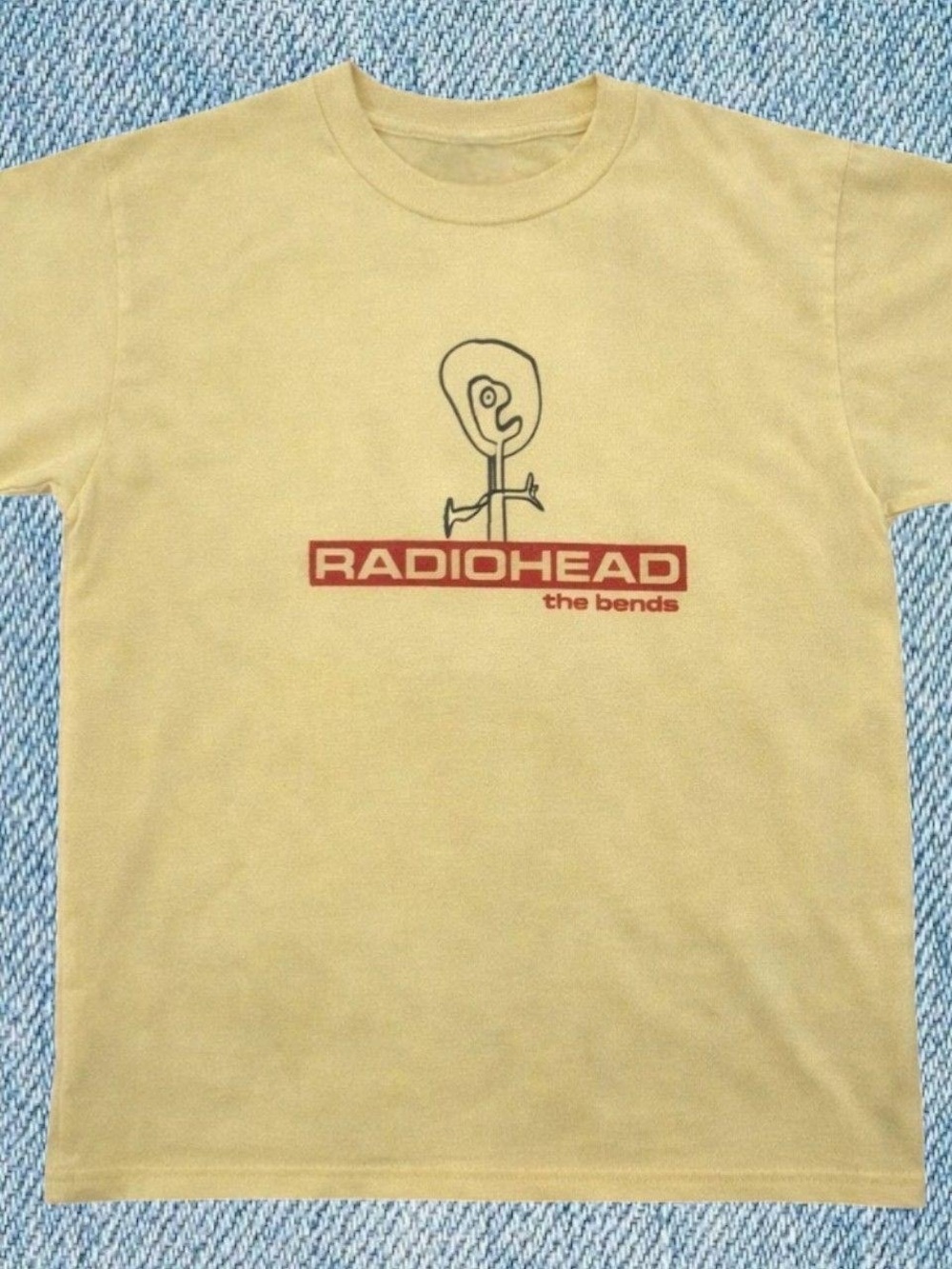 Radiohead The Bends Graphic Tee Light Yellow Unisex Band T-Shirt